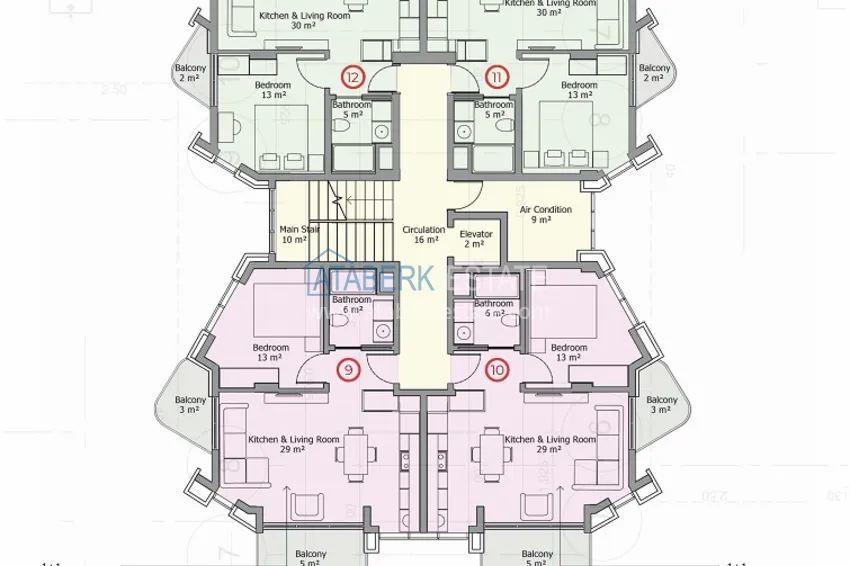 Купить дешево Жилой комплекс премиум-класса на первой береговой линии в районе Махмутлар, Алания 10 