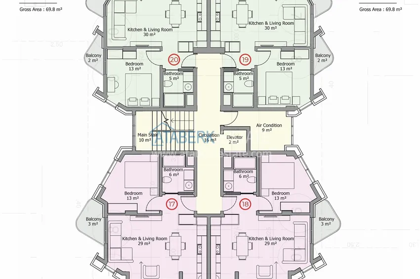 Купить дешево Жилой комплекс премиум-класса на первой береговой линии в районе Махмутлар, Алания 12 
