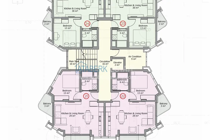 Купить дешево Жилой комплекс премиум-класса на первой береговой линии в районе Махмутлар, Алания 13 