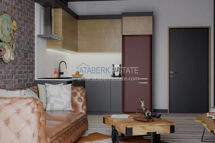 Приобрести Новый малоэтажный жилой комплекс на завершающем этапе строительства – Алания, район Оба 1 