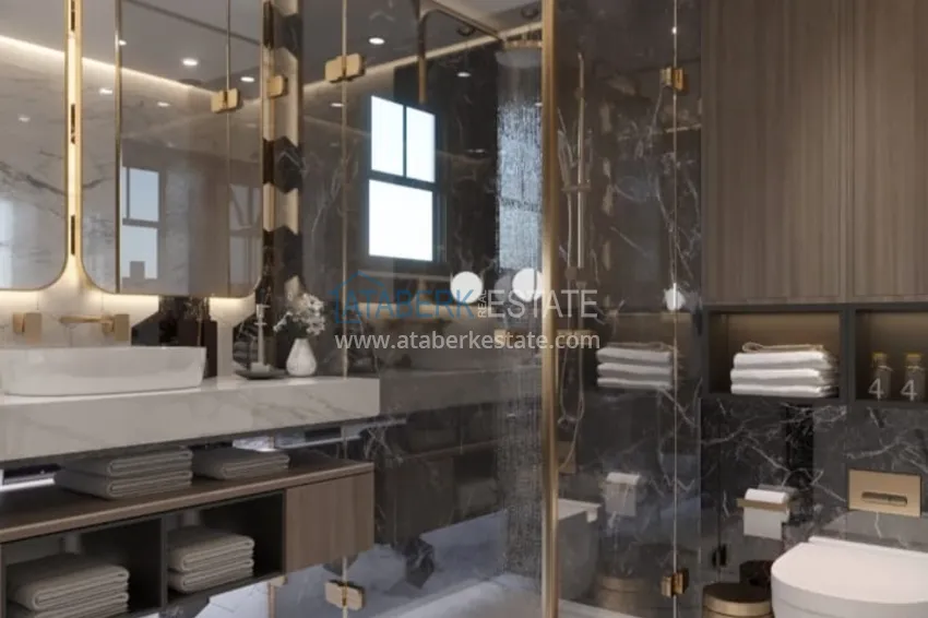 Приобрести Квартира 1+1 в новостройке в живописном и комфортабельном районе Алании, Оба 4 