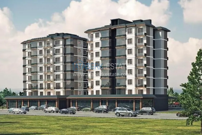 Квартиры на этапе строительства в современном жилом комплексе в районе Давултепе-Мерсин 2 