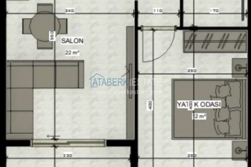Купить дешево Квартиры 1+1 в комплексе на завершающем этапе строительства - верхняя Оба, Алания 2 
