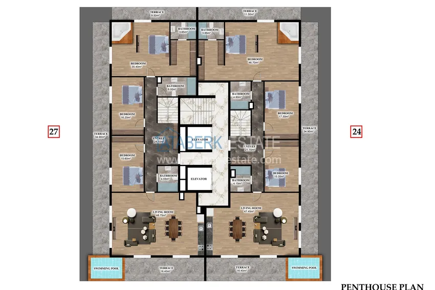 Купить дешево Новый проект резиденции в центре Алании – 100 метров от пляжа Кейкубат 3 