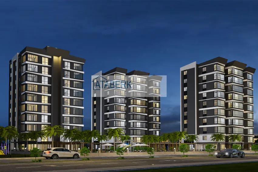 Квартиры 2+1 на этапе строительства в районе Давултепе-Мерсин 4 