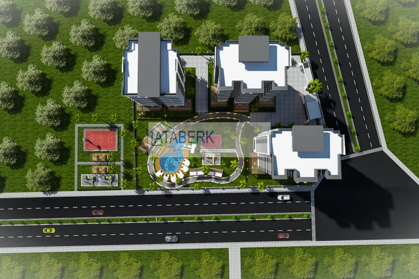 Квартиры 2+1 на этапе строительства в районе Давултепе-Мерсин 6 