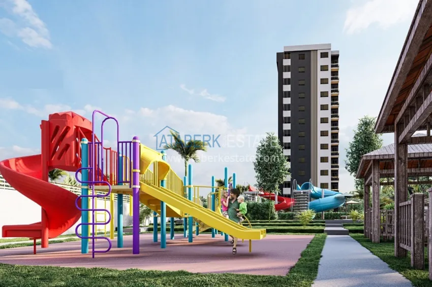 Квартиры 2+1 на этапе строительства в районе Томюк-Мерсин 5 