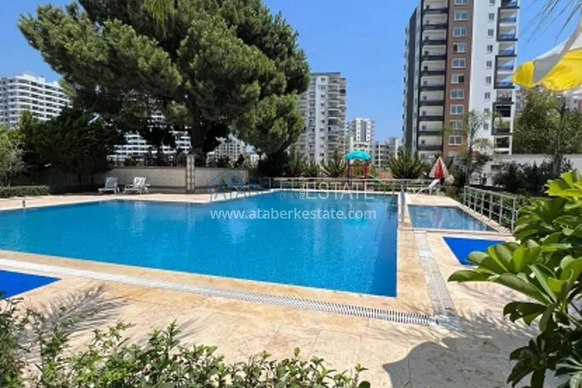 Квартира 2+1 меблированная, частично вид на море и горы район Арпачбахшиш-Мерсин 2 