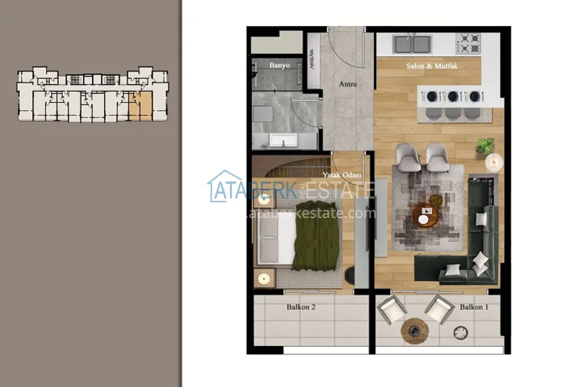 Купить дешево Квартиры на этапе строительства в 300 метрах от моря район Каргыпынары-Мерсин 1 
