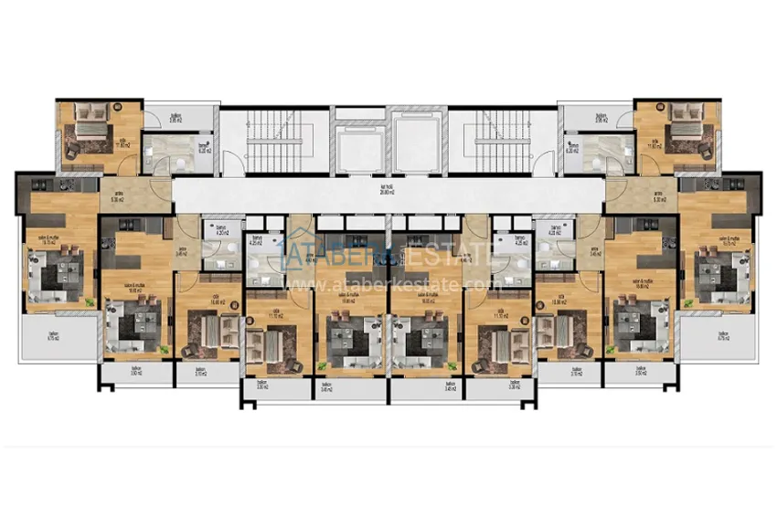 Купить дешево Квартиры 1+1 от застройщика в новом современном жилом комплексе район Тедже-Мерсин 1 