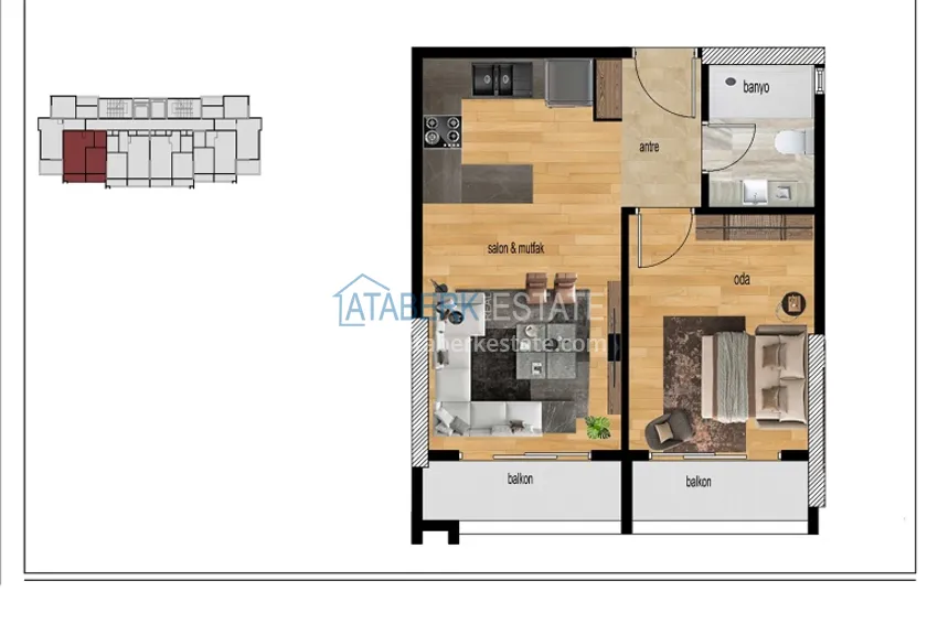 Купить дешево Квартиры 1+1 от застройщика в новом современном жилом комплексе район Тедже-Мерсин 4 