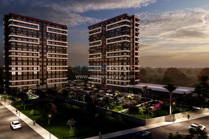 Квартиры 1+1 на этапе котлована в районе Томюк-Мерсин 2 