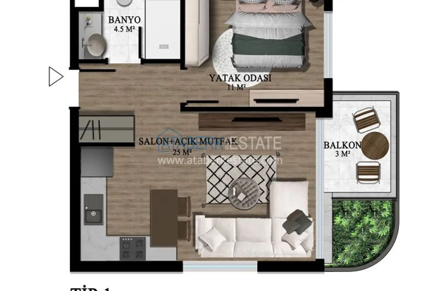 Купить дешево Инвестиционно-привлекательный проект комплекса в Анталии, район Алтынташ 1 