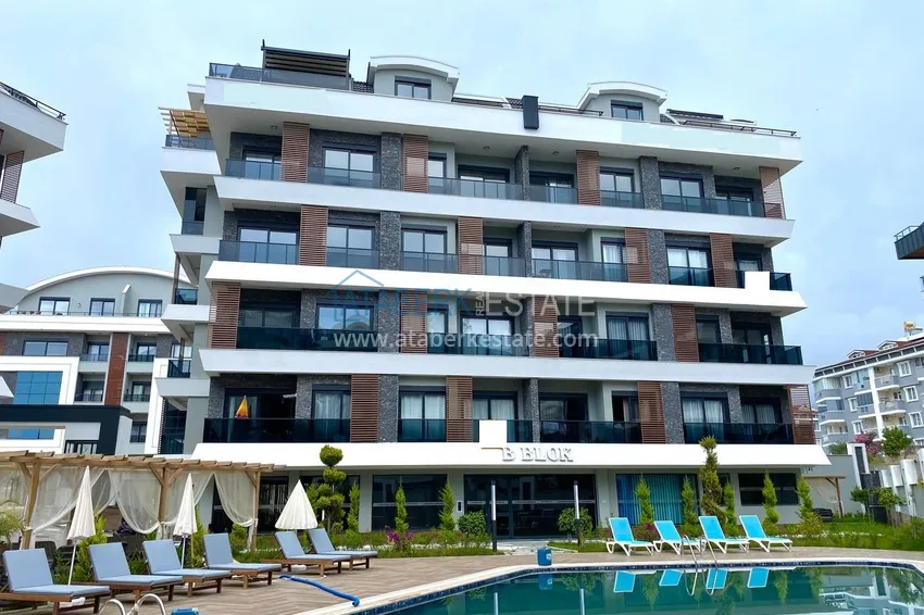 Двухкомнатная квартира в Алании в новом современном комплексе - район Оба 2 