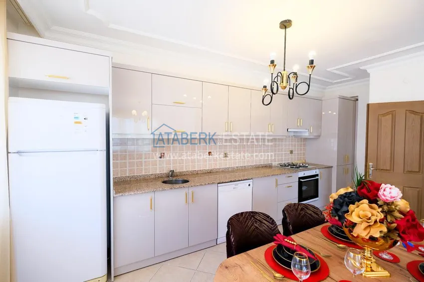 Приобрести Квартира 2+1 меблированная в комплексе с инфраструктурой, район Оба – Алания 10 