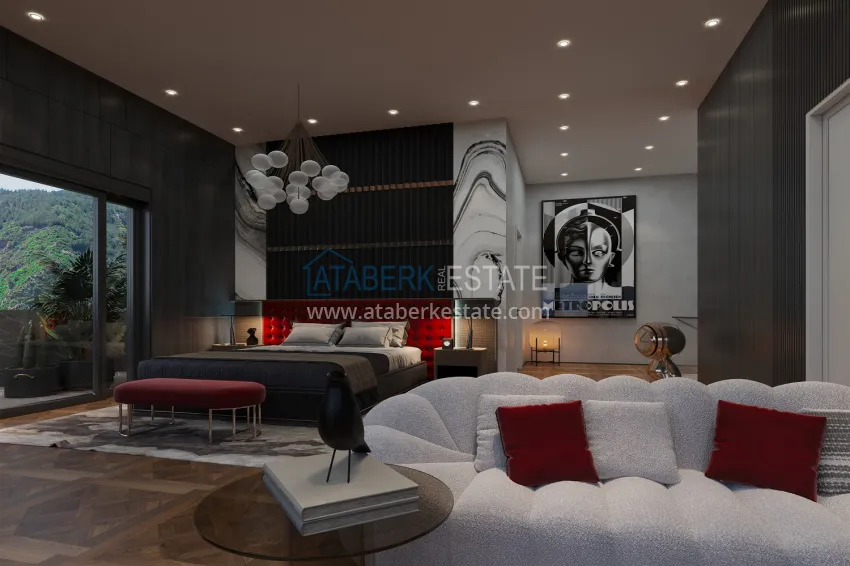 Приобрести Новый проект элитных видовых вилл – Алания, горный район Тепе 10 