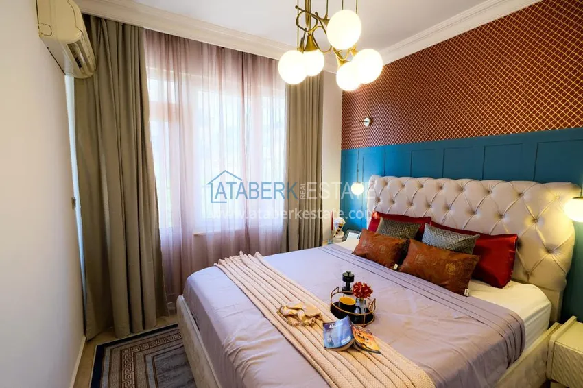 Приобрести Квартира 2+1 меблированная в комплексе с инфраструктурой, район Оба – Алания 11 