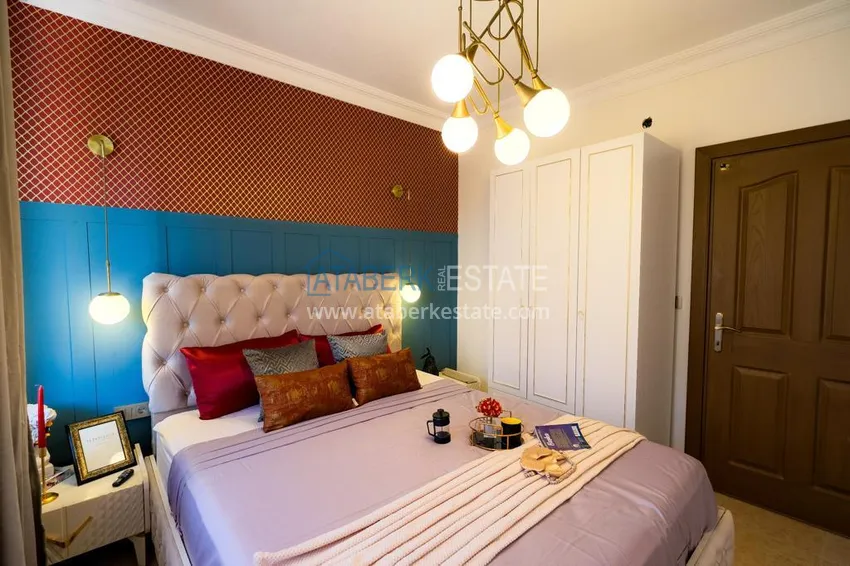 Приобрести Квартира 2+1 меблированная в комплексе с инфраструктурой, район Оба – Алания 12 