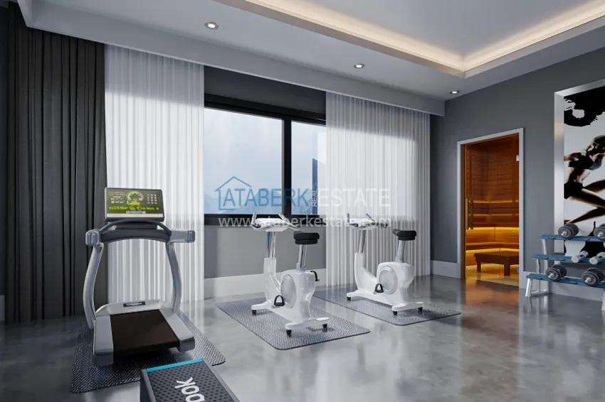 Квартира 1+1 от инвестора с видом на море, в комплексе на завершающем этапе – Алания, Конаклы 3 