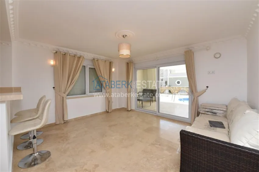 Приобрести Трехэтажная вилла в районе Конаклы с мебелью, частным бассейном и видовыми характеристиками 15 