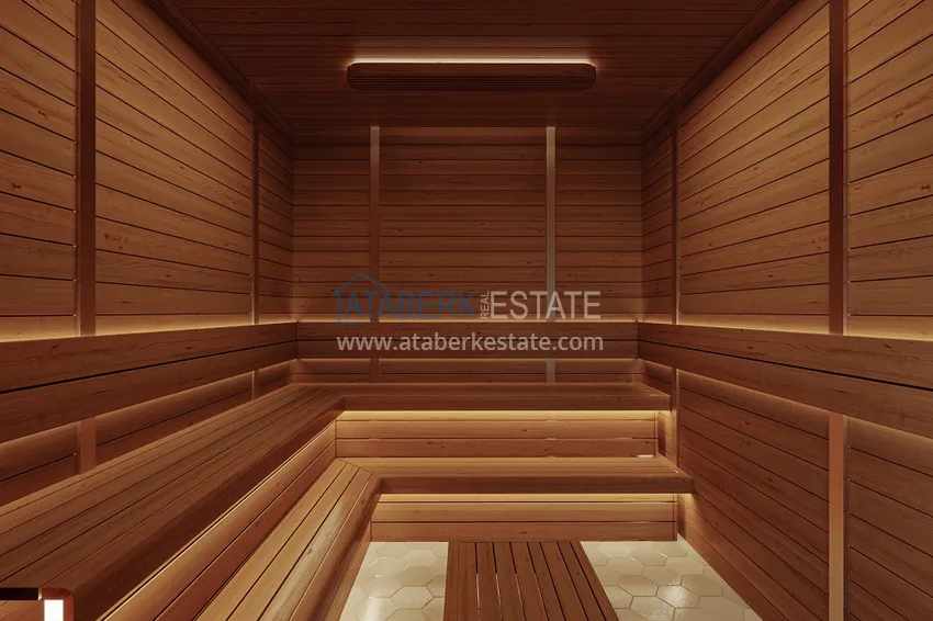 Квартира 1+1 от инвестора с видом на море, в комплексе на завершающем этапе – Алания, Конаклы 4 