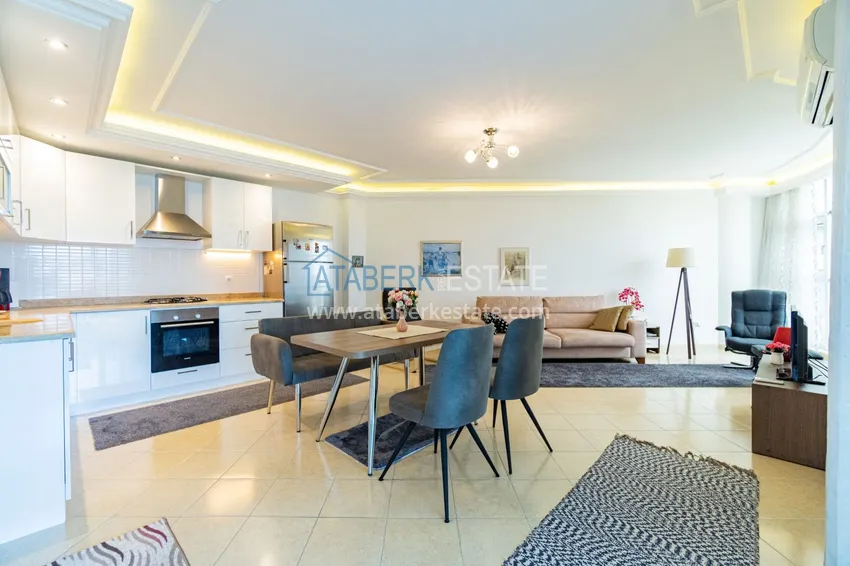 Приобрести Срочная продажа! Меблированная квартира 2+1 с прямым видом на море в районе Джикджилли, Алания 1 