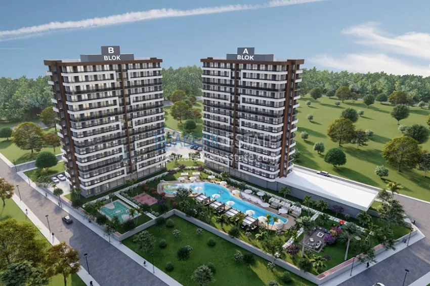 Квартиры 1+1 на этапе котлована в районе Томюк-Мерсин 4 