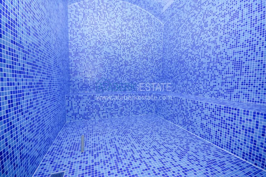 Квартира 1+1 меблированная с видом на море и крепость, центр Алании  25 