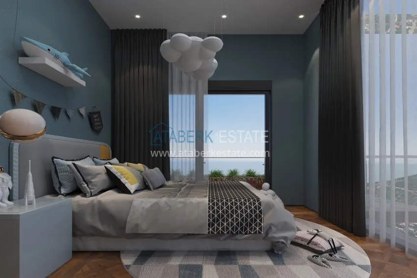 Приобрести Новый проект элитных видовых вилл – Алания, горный район Тепе 24 