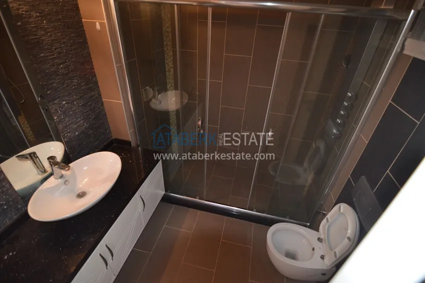 Приобрести Пентхаус-дуплекс 5+2 частично меблированный с видом на море и горы, подходит под гражданство – центр Алании 29