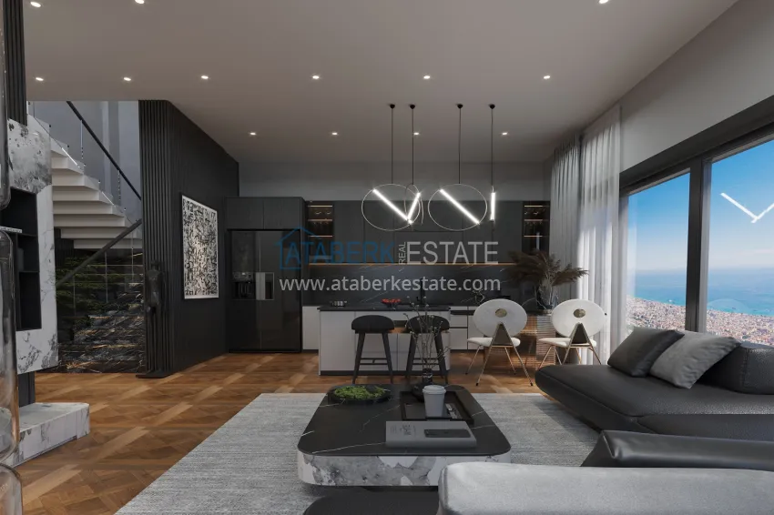 Приобрести Новый проект элитных видовых вилл – Алания, горный район Тепе 2 