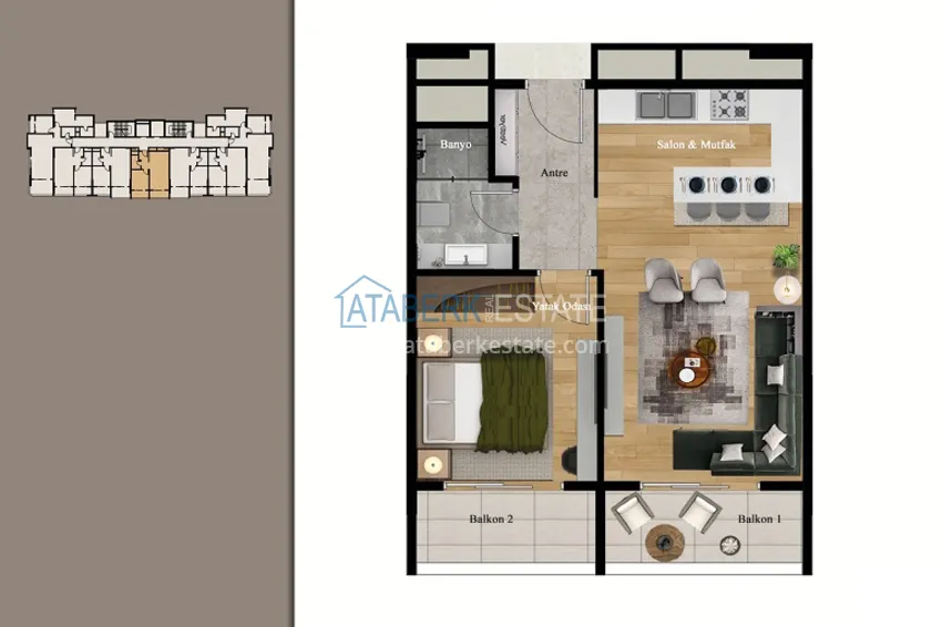 Купить дешево Квартиры на этапе строительства в 300 метрах от моря район Каргыпынары-Мерсин 3 