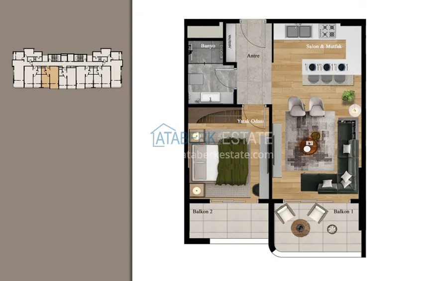 Купить дешево Квартиры на этапе строительства в 300 метрах от моря район Каргыпынары-Мерсин 4 