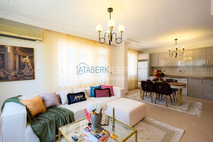 Приобрести Квартира 2+1 меблированная в комплексе с инфраструктурой, район Оба – Алания 4 