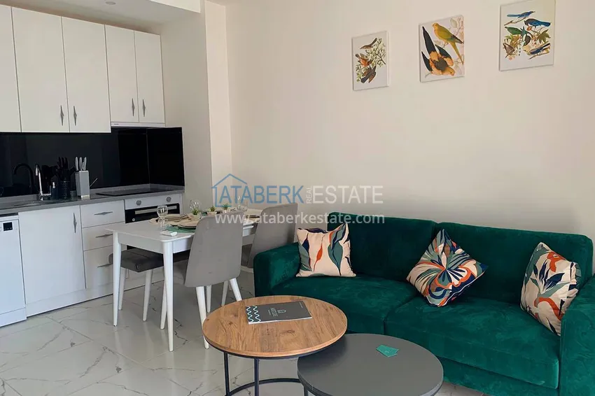 Приобрести Аренда квартира 1+1 с мебелью и террасой в новом современном комплексе – Алания, район Авсаллар №76 4 