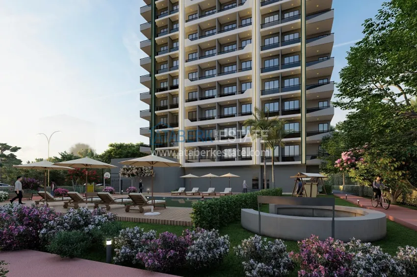 Квартиры 1+1 от застройщика в новом современном жилом комплексе район Тедже-Мерсин 5 