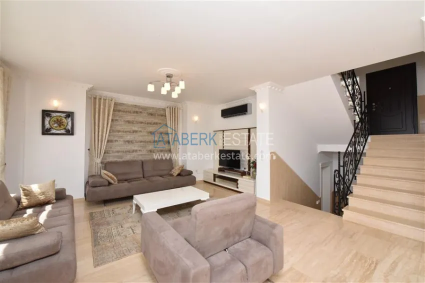 Приобрести Трехэтажная вилла в районе Конаклы с мебелью, частным бассейном и видовыми характеристиками 5 