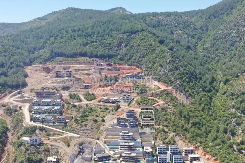 Новый проект элитных видовых вилл – Алания, горный район Тепе 5 