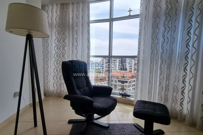 Приобрести Срочная продажа! Меблированная квартира 2+1 с прямым видом на море в районе Джикджилли, Алания 5 