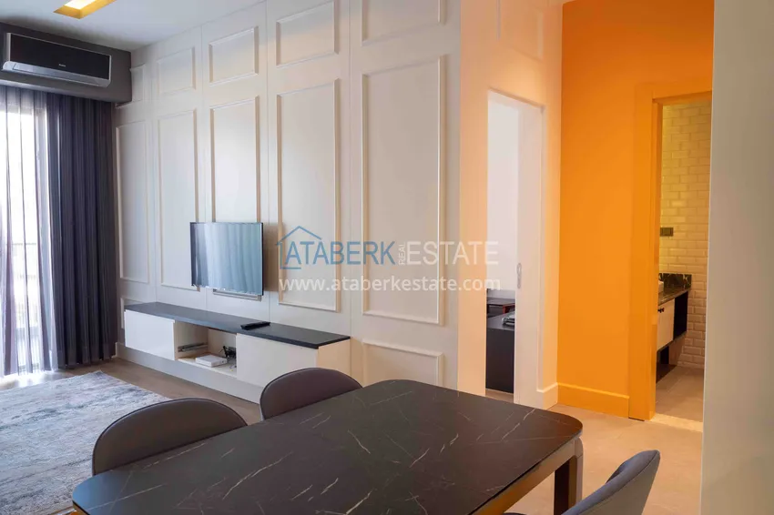 Приобрести Меблированная квартира с рассрочкой в центре Алании в шикарном жилом комплексе  8 