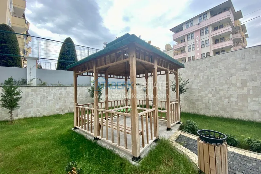 Квартира 1+1 меблированная с видом на море и крепость, центр Алании  10 