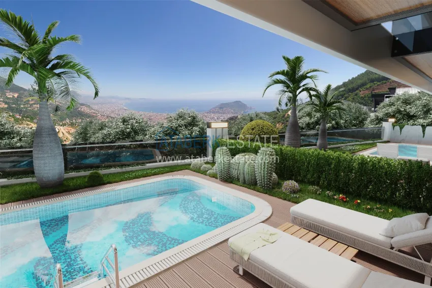 Новый проект элитных видовых вилл – Алания, горный район Тепе 8 