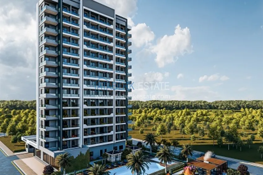 Квартиры 1+1 от застройщика в новом современном жилом комплексе район Тедже-Мерсин 9 