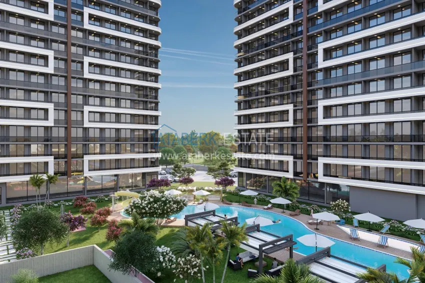 Квартиры 1+1 на этапе котлована в районе Томюк-Мерсин 9 