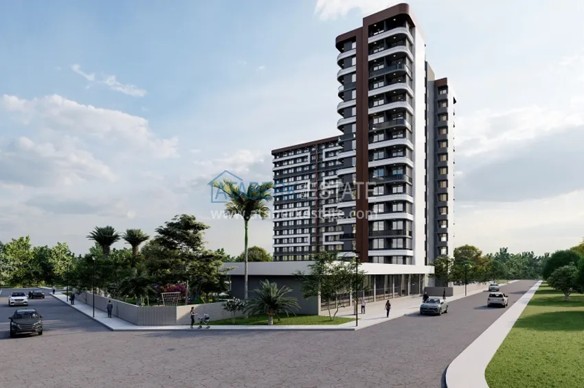 Квартиры 1+1 на этапе котлована в районе Томюк-Мерсин 10 