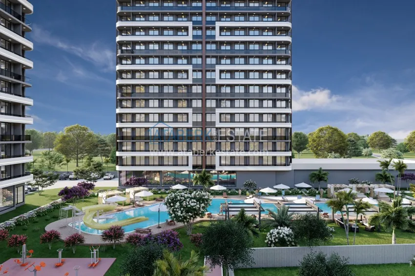 Квартиры 1+1 на этапе котлована в районе Томюк-Мерсин 8 