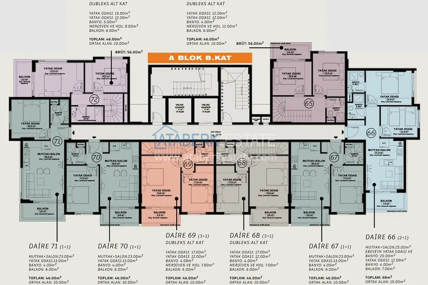 Купить дешево Недвижимость от застройщика в комплексе сегмента премиум на этапе проекта – Алания, район Демирташ 2