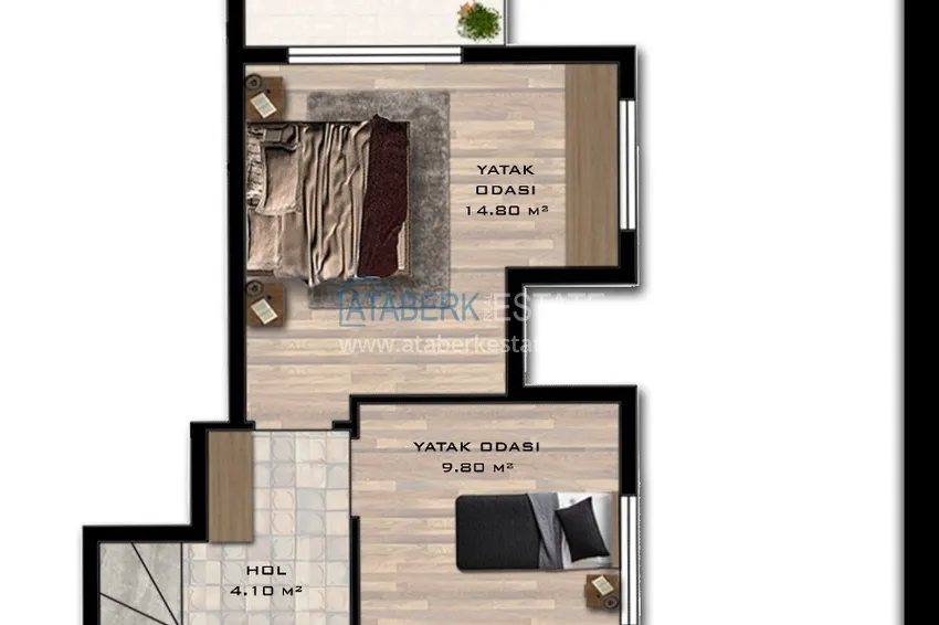 Купить дешево Срочная продажа! Роскошный двухуровневый пентхаус с видовыми характеристиками в Алании, район Махмутлар 1