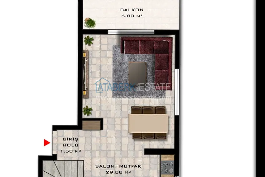 Купить дешево Срочная продажа! Роскошный двухуровневый пентхаус с видовыми характеристиками в Алании, район Махмутлар 2