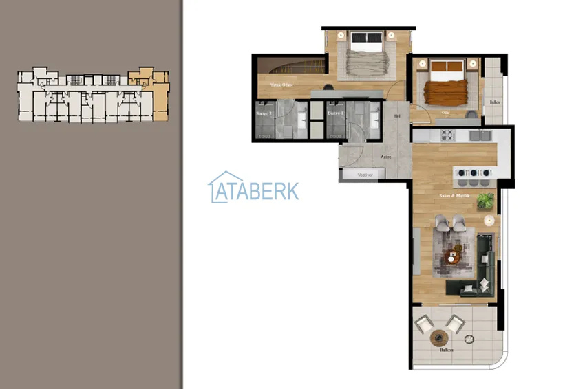Купить дешево Квартиры на этапе строительства в 300 метрах от моря район Каргыпынары-Мерсин 7 